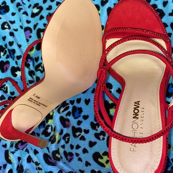 Red Rhinestone Heels - Picture 3 of 7